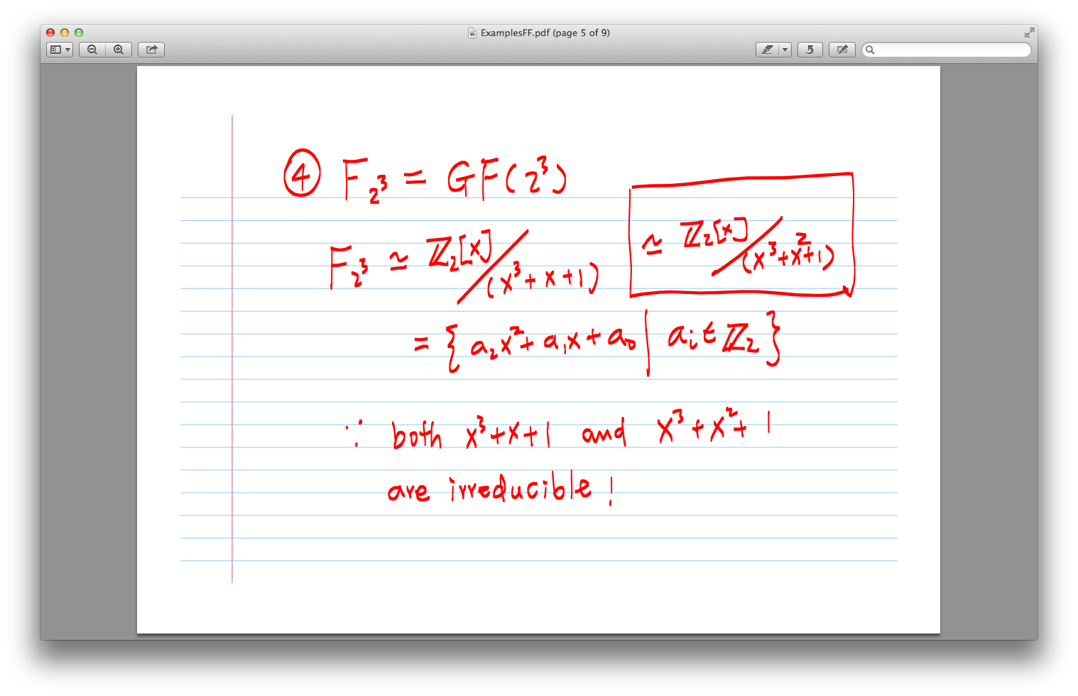 finite field 4
