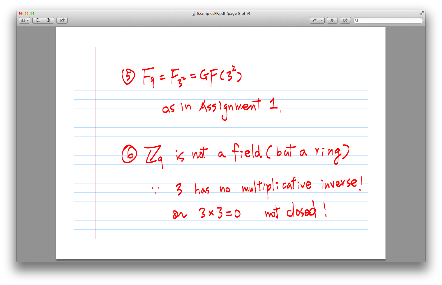finite field 5